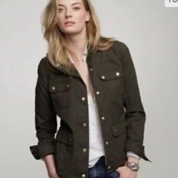 J. Crew Jackets & Blazers - j crew downtown field jacket green lightweight utility coat Size XS